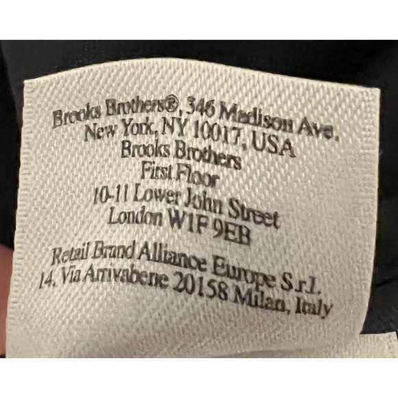 Brooks Brothers Mens Suit Jacket Size 42R Black Wool Vent Single Breasted Preppy - Picture 10 of 11